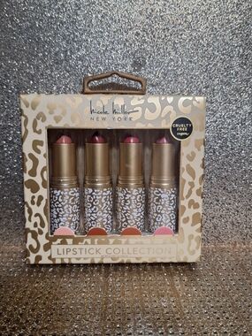 Nicole Miller New York Lipstick Collection - Neutral Pinks, Peach, Red Shades